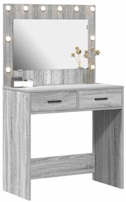 vidaXL Κομοδίνο Γκρι sonoma 78.5 x 41 x 135 εκ Επεξεργασμένο ξύλο