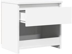 vidaXL Κομοδίνο Γυαλιστερό Λευκό 40 x 30 x 39 εκ. από Επεξ. Ξύλο