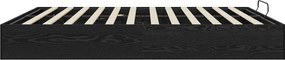 vidaXL Κρεβάτι Οθωμανικού Τύπου Μαύρη Δρυς 203 x 160 x 25 εκ