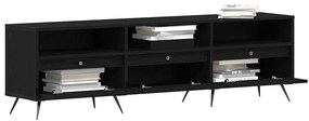vidaXL Ντουλάπι TV Μαύρη δρυς 150 x 30 x 44.5 εκ. Επεξεργασμένο ξύλο