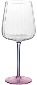 Ποτήρι Κρασιού Κολωνάτο 280TMA1999 9x9x23cm 600ml Clear-Pink Hermia Glass