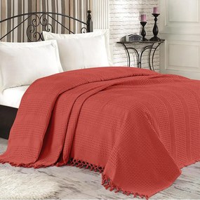 Κουβέρτα Υπέρδιπλη Με Κρόσια Safari Red 220x240 - Lino Home
