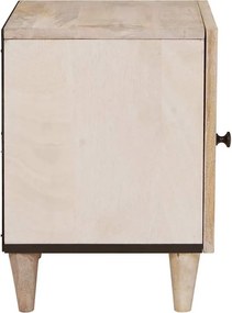 vidaXL Κομοδίνο 2 pcs Λευκό 80 x 50 x 40 cm Επεξεργασμένο Ξύλο