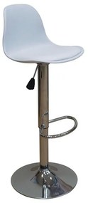 Σκαμπό Bar BAR92 43.2230 (Σετ 2τμχ) 37X33X58-90/78-110 White Metal, Technoderma