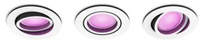 Έξυπνο Χωνευτό Σποτ Led 3xGU10 5,7W Φ9cm RGBW Hue Σετ Centura Philips Hue-929003045201-Λευκό 929003045201