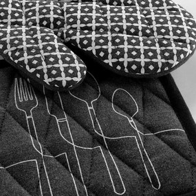 Γάντι + Πιάστρα Κουζίνας (Σετ) L-C Cuisiline Anthracite 1731251