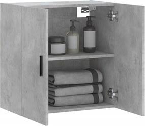 vidaXL Ντουλάπι Τοίχου Γκρι Σκυροδέματος 60x31x60 εκ. Επεξεργ. Ξύλο