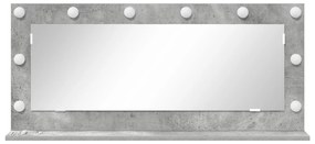 vidaXL Καθρέφτης Vanity με LED φώτα Γκρι 100x45x18 εκ.