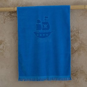 Πετσέτα Θαλάσσης Παιδική Pirates Island Jacquard Blue Nima Θαλάσσης 70x140cm 100% Βαμβάκι