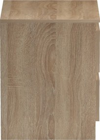 Κομοδίνο Verena pakoworld sonoma-λευκό 40x40x50εκ