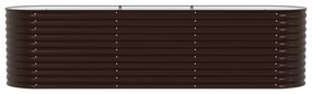 vidaXL Κρεβάτι για Κήπο Αναρτημένο Καφέ 320x80x81 εκ από Γαλβανισμένο Ατσάλι