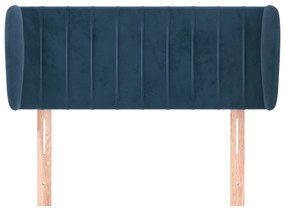 Κεφαλάρι με Πτερύγια Σκούρο Μπλε 83x23x78/88 εκ. Βελούδινο 3117416