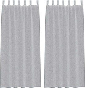 vidaXL Κουρτίνα βυσσινί 2 pcs Σκούρο Γκρι 225 x 140 εκ. Πολυεστέρας