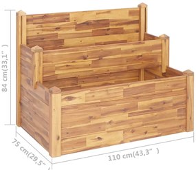 vidaXL Ζαρντινιέρα 2 Επιπέδων 110 x 75 x 84 εκ. από Μασίφ Ξύλο Ακακίας
