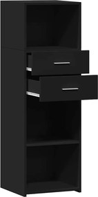 vidaXL Ντουλάπι Μαύρο 40x42,5x124 εκ. από Επεξεργασμένο Ξύλο