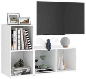 vidaXL Έπιπλα Τηλεόρασης 2 τεμ. Λευκά 72 x 35 x 36,5 εκ. Επεξ. Ξύλο