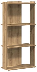 vidaXL Βιβλιοθήκη 3 επιπέδων Δρυς τεχνίτης 60x30x120 cm