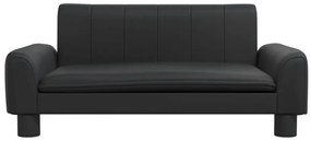 vidaXL Καναπές Παιδικός Μαύρος 70 x 45 x 30 εκ. από Συνθετικό Δέρμα