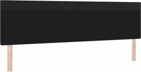 vidaXL LED κεφαλάρι Μαύρο 200 cm Τεχνητό Δέρμα