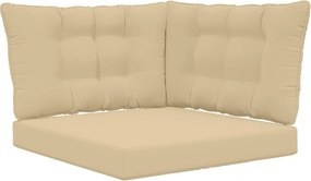 vidaXL Μαξιλάρι Καναπέ Εξωτερικού Χώρου 3 pcs Μπεζ Πολυεστέρας