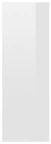 vidaXL Παπουτσοθήκη Γυαλ. Λευκή Δρυς 54x34x100,5 εκ Επεξεργασμένο Ξύλο