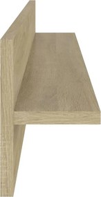 vidaXL Ραφιέρες Τοίχου 2 τεμ. Sonoma Δρυς 80 x 11,5 x 18εκ Μοριοσανίδα