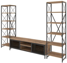 Σύνθεση Τηλεόρασης Maxim 854KLN3017 150x40x47cm Pine-Black