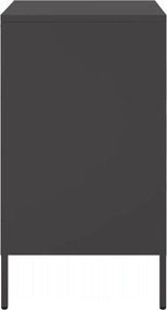 vidaXL Κομοδίνο Μαύρο 36x39x68 εκ. από Χάλυβα
