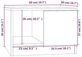 ΤΡΑΠΕΖΑΚΙ ΣΑΛΟΝΙΟΥ ΓΚΡΙ SONOMA 50X50X36 ΕΚ. ΕΠΕΞΕΡΓΑΣΜΕΝΟ ΞΥΛΟ 817076