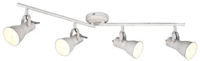 Steam Σποτ με 4 Φώτα και Ντουί E14 σε Λευκό Χρώμα Trio Lighting 813400427