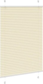 vidaXL Πλισέ περσίδα Κρέμα 90x150 cm Πλάτος υφάσματος 89,4 cm