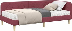 vidaXL Κρεβάτι Γωνίας Κόκκινο 100 x 200 cm ύφασμα