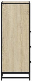 vidaXL Ντουλάπι μπάνιου Sonoma Oak 35x37,5x100 cm Κατασκευασμένο ξύλο