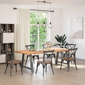 vidaXL Πόδια Τραπεζαρίας Σχήματος Α 2 τεμ. Ανθρακί 90x(72-73) εκ. Ατσάλι