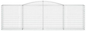 vidaXL Συρματοκιβώτια Τοξωτά 8 τεμ. 400x50x120/140 εκ. Γαλβαν. Ατσάλι