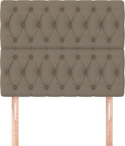 vidaXL Κεφαλάρι Κρεβατιού Μπεζ 90x7x118/128 εκ. Ύφασμα
