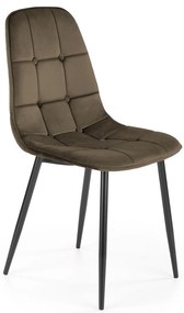 K417 chair, brown velvet DIOMMI-60-31323