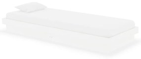 vidaXL Πλαίσιο Κρεβατιού Λευκό 75x190 εκ. Μασίφ Ξύλο Small Single