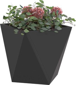 vidaXL Γλάστρα Μαύρο 30 x 30 x 30 cm Ατσάλι