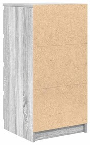 Συρταριέρα με Συρτάρια Γκρι Sonoma 37,5x35x99εκ. από Επεξ. Ξύλο - Γκρι