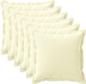 vidaXL Κάλυμμα Μαξιλαριού 6 τμχ. HOUTEN Κρεμ 80 x 80 cm Πολυεστέρας