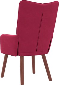 vidaXL Πολυθρόνα Κόκκινο 63 x 67 x 94 εκ. Βελούδο