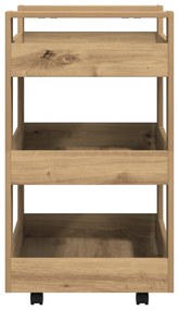 vidaXL Κουζίνα Τρόλεϊ Artisan Oak 60x45x80 εκ. Μηχανική Ξυλεία