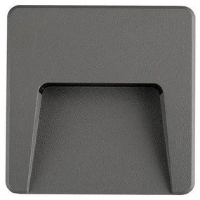 Απλίκα Φωτιστικό Τοίχου LED 3W 3CCT IP65 12x12cm Slim Pro Eurolamp-145-52098-Ανθρακί 145-52098