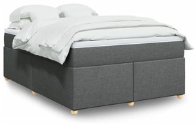 ΚΡΕΒΑΤΙ BOXSPRING ΜΕ ΣΤΡΩΜΑ ΣΚΟΥΡΟ ΓΚΡΙ 160X200 ΕΚ ΥΦΑΣΜΑΤΙΝΟ 3285388