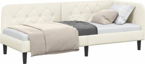 vidaXL Κρεβάτι Γωνίας Κρεμ 80 x 200 cm Βελούδο