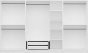 Επταφυλλη Ντουλαπα Λευκο KALEO 52x270x190