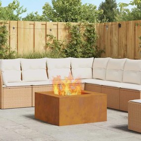 vidaXL Φωτιά Καφέ 80 x 80 x 40 cm Ατσάλι σκληρυθέν στον αέρα