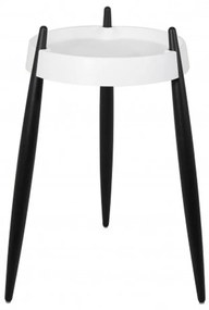 Τραπεζάκι Βοηθητικό Liola ZLS0102 40x67cm White-Black Zafferano