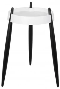 Τραπεζάκι Βοηθητικό Liola ZLS0102 40x67cm White-Black Zafferano